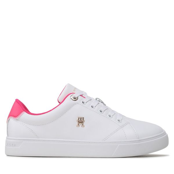 Tommy Hilfiger Сникърси Tommy Hilfiger Elevated Essential Court Sneaker FW0FW07377 White/Bright Cerise Pink 01S