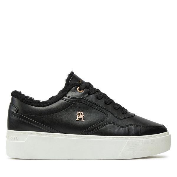 Tommy Hilfiger Сникърси Tommy Hilfiger Essential Platform Sneaker Fur FW0FW08349 Черен