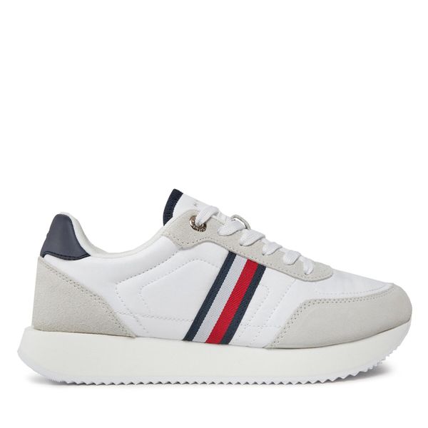 Tommy Hilfiger Сникърси Tommy Hilfiger Essential Runner Global Stripes FW0FW07831 Бял