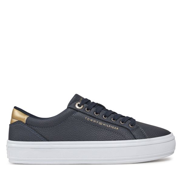 Tommy Hilfiger Сникърси Tommy Hilfiger Essential Vulc Leather Sneaker FW0FW07778 Space Blue DW6