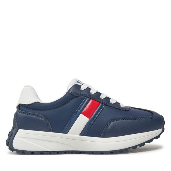 Tommy Hilfiger Сникърси Tommy Hilfiger Flag Low Cut Lace-Up Sneaker T3X9-33877-1695 M Тъмносин