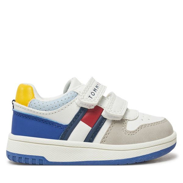 Tommy Hilfiger Сникърси Tommy Hilfiger Flag Low Cut Velcro Sneaker T1X9-33844-1269 M Бял
