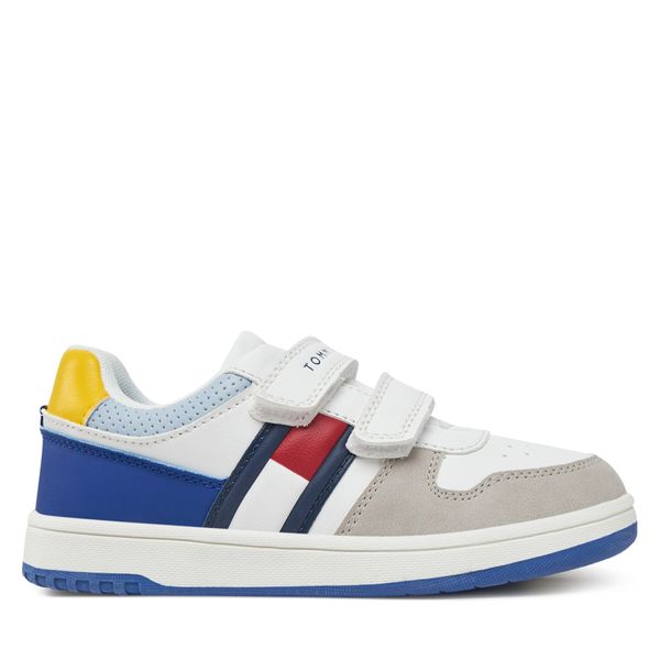 Tommy Hilfiger Сникърси Tommy Hilfiger Flag Low Cut Velcro Sneaker T1X9-33844-1269 S Бял