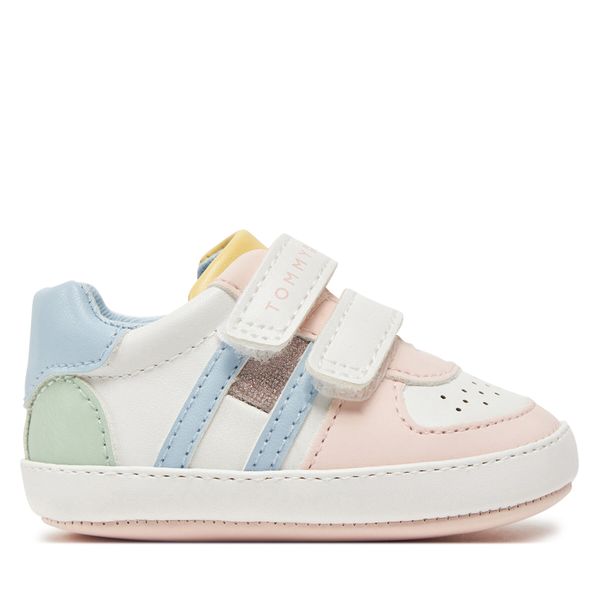 Tommy Hilfiger Сникърси Tommy Hilfiger Flag Low Cut Velcro T0A9-33720-1528 Бял