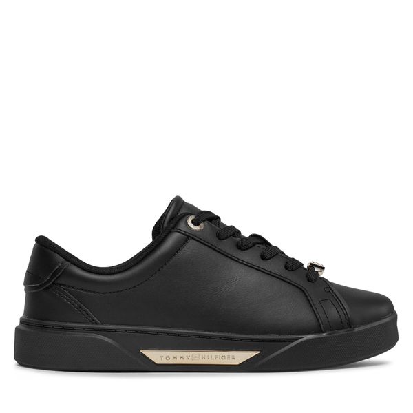 Tommy Hilfiger Сникърси Tommy Hilfiger Golden Hw Court Sneaker FW0FW07702 Черен