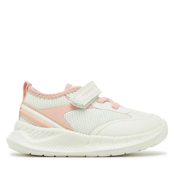 Tommy Hilfiger Сникърси Tommy Hilfiger Low Cut Lace-Up/Velcro Sneaker T1A9-33755-1697 M Бял