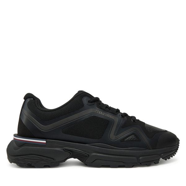Tommy Hilfiger Сникърси Tommy Hilfiger M Runner Tech Knit Lth Mix FM0FM05344 Черен