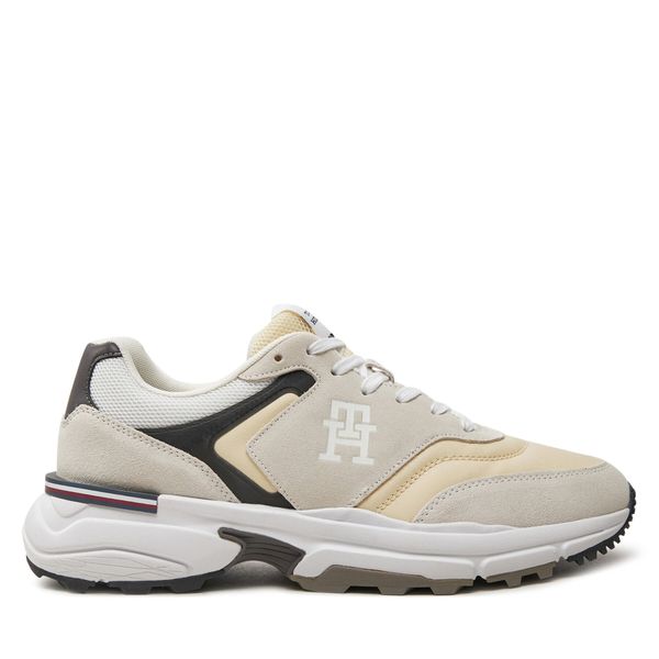 Tommy Hilfiger Сникърси Tommy Hilfiger M Runner X Ventile Mix FM0FM05062 Екрю