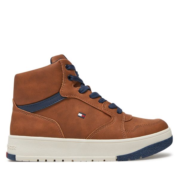 Tommy Hilfiger Сникърси Tommy Hilfiger Mid Cutlace-Up Sneaker T3X9-33641-1351 S Кафяв