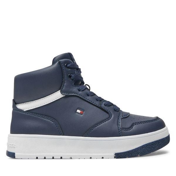 Tommy Hilfiger Сникърси Tommy Hilfiger Mid Cutlace-Up Sneaker T3X9-33641-1351 S Тъмносин