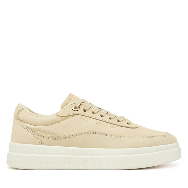 Tommy Hilfiger Сникърси Tommy Hilfiger Modern Court Sneaker Nubuck FW0FW08462 Бежов