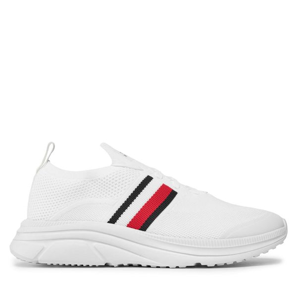 Tommy Hilfiger Сникърси Tommy Hilfiger Modern Runner Knit Stripes Ess FM0FM04798 Бял