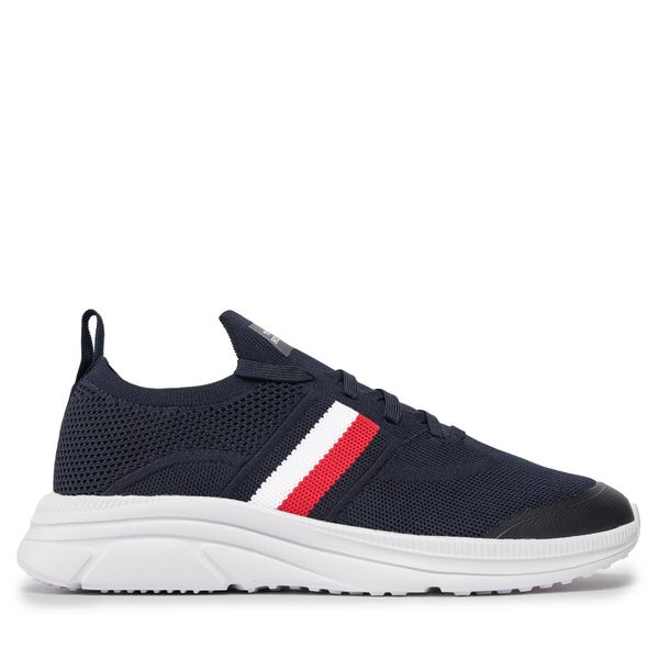 Tommy Hilfiger Сникърси Tommy Hilfiger Modern Runner Knit Stripes Ess FM0FM04798 Тъмносин
