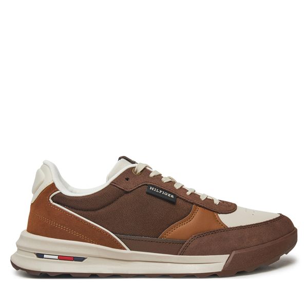 Tommy Hilfiger Сникърси Tommy Hilfiger Retro Runner Mix Rwb FM0FM05371 Кафяв