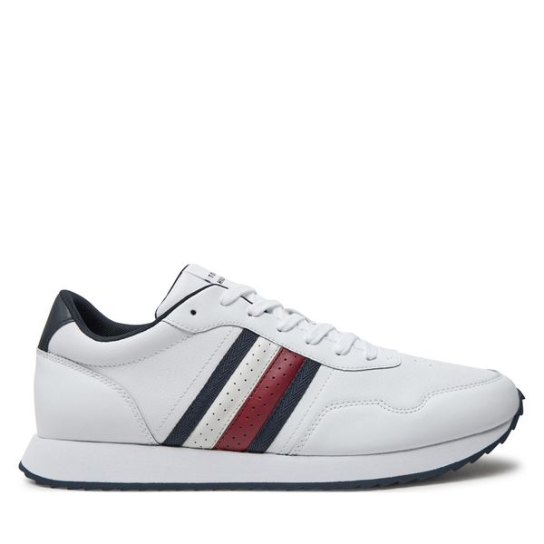 Tommy Hilfiger Сникърси Tommy Hilfiger Runner Evo Lth Mix Ess FM0FM05121 Бял