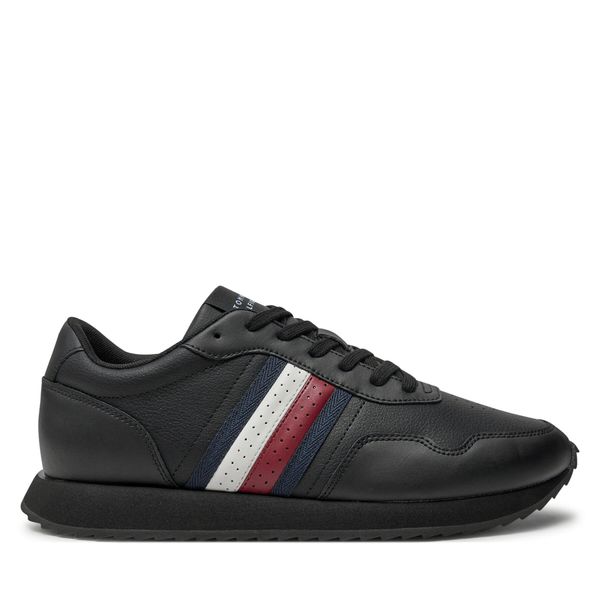 Tommy Hilfiger Сникърси Tommy Hilfiger Runner Evo Lth Mix Ess FM0FM05121 Черен