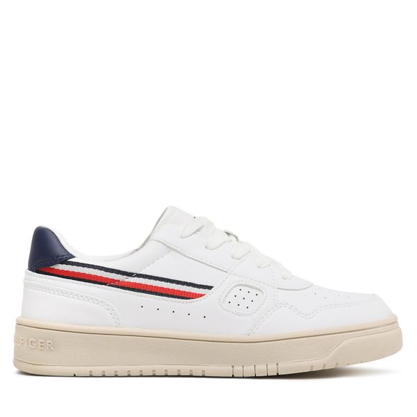 Tommy Hilfiger Сникърси Tommy Hilfiger Stripes Low Cut Lace-Up Sneaker T3X9-32848-1355 S Бял