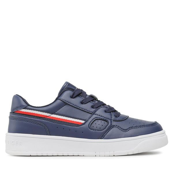Tommy Hilfiger Сникърси Tommy Hilfiger Stripes Low Cut Lace-Up Sneaker T3X9-32848-1355 S Тъмносин