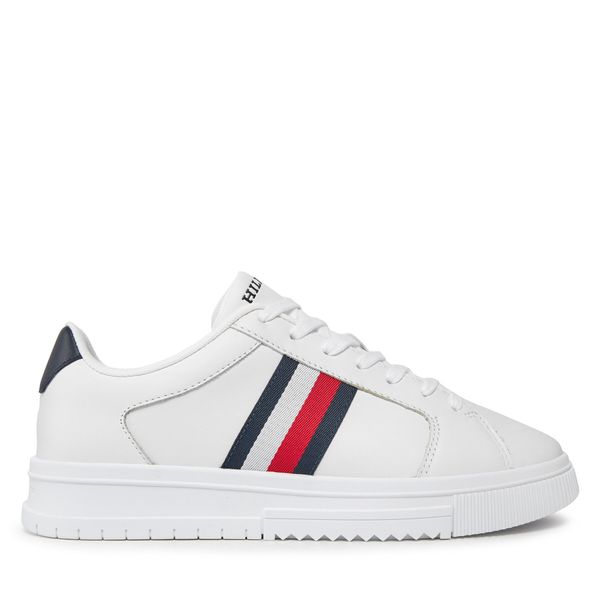 Tommy Hilfiger Сникърси Tommy Hilfiger Supercup Lth Stripes Ess FM0FM04895 Бял
