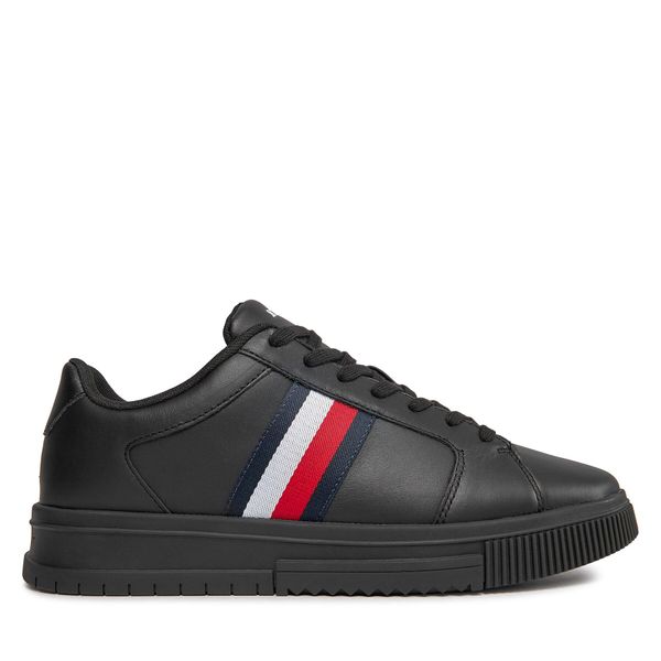 Tommy Hilfiger Сникърси Tommy Hilfiger Supercup Lth Stripes Ess FM0FM04895 Черен