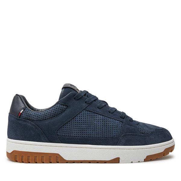 Tommy Hilfiger Сникърси Tommy Hilfiger Th Basket Best Nubuck Mix FM0FM05119 Тъмносин
