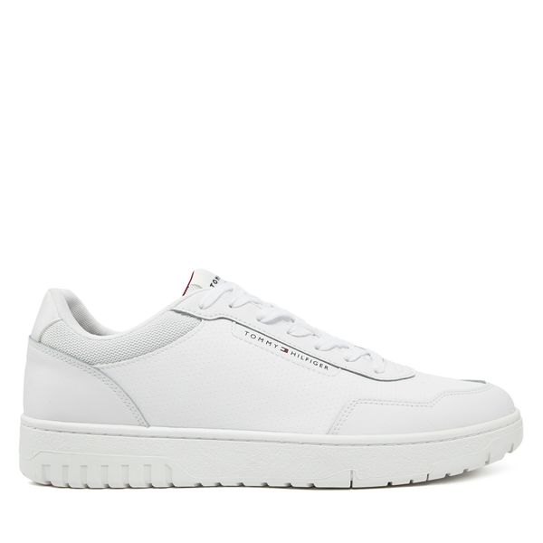 Tommy Hilfiger Сникърси Tommy Hilfiger Th Basket Core Lth Pinperf FM0FM05466 Бял
