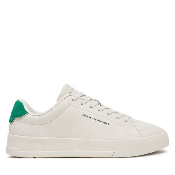 Tommy Hilfiger Сникърси Tommy Hilfiger Th Court Lth Detail Ess FM0FM05367 Бежов