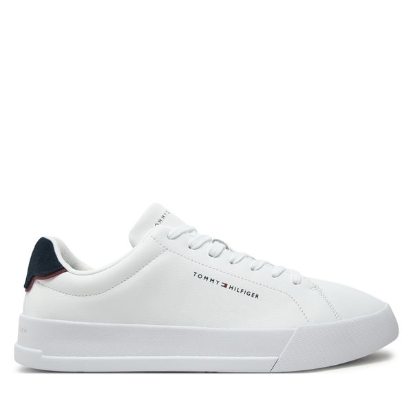 Tommy Hilfiger Сникърси Tommy Hilfiger Th Court Lth Detail Ess FM0FM05367 Бял