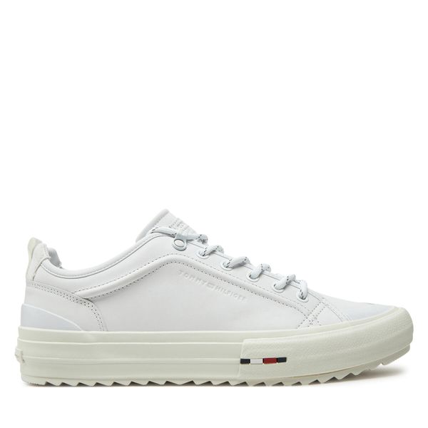 Tommy Hilfiger Сникърси Tommy Hilfiger Th Hi Vulc Cleat Low Lth FM0FM05452 Бял