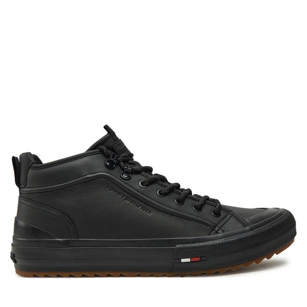 Tommy Hilfiger Сникърси Tommy Hilfiger Th Hi Vulc Cleat Lth FM0FM05313 Черен
