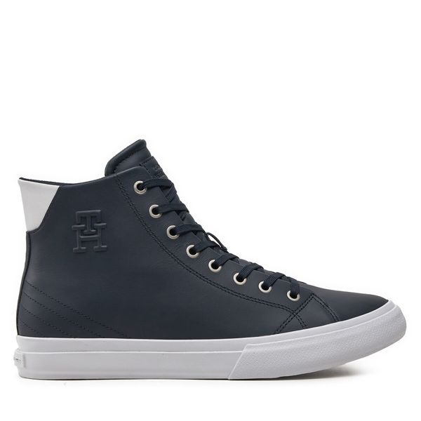 Tommy Hilfiger Сникърси Tommy Hilfiger Th Hi Vulc Street Lth Ess FM0FM04897 Син
