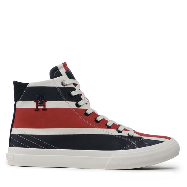 Tommy Hilfiger Сникърси Tommy Hilfiger Th Hi Vulc Street Stripes FM0FM04690 Тъмносин