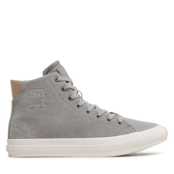 Tommy Hilfiger Сникърси Tommy Hilfiger Th Hi Vulc Street Suede FM0FM04797 Сив