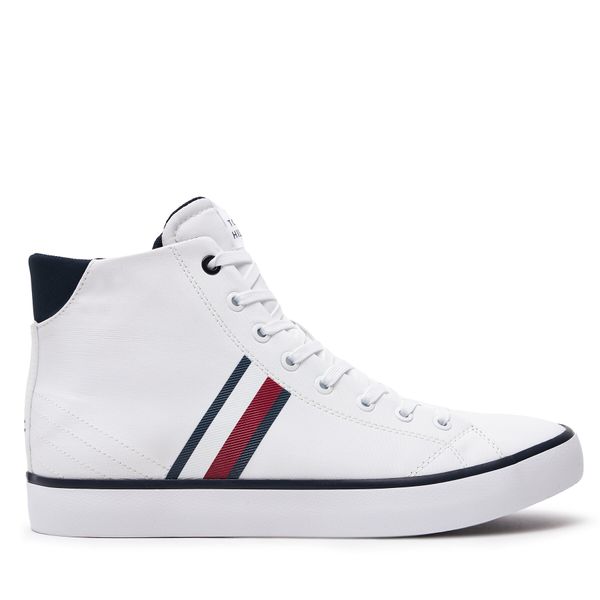 Tommy Hilfiger Сникърси Tommy Hilfiger Th Hi Vulc Stripes Mesh FM0FM04948 Бял