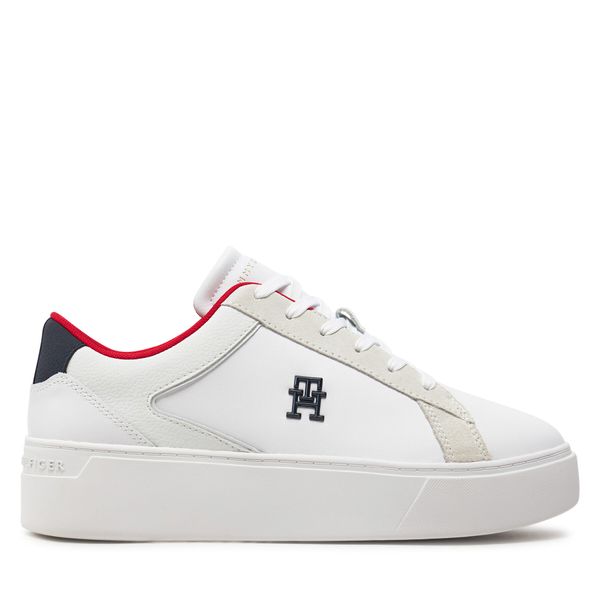 Tommy Hilfiger Сникърси Tommy Hilfiger Th Platform Court Sneaker Nbk FW0FW08210 Бял