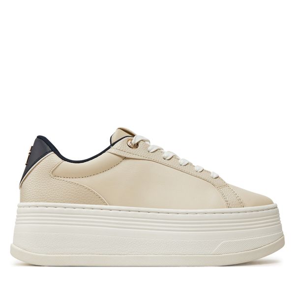 Tommy Hilfiger Сникърси Tommy Hilfiger Th Platform Sneaker Triangle FW0FW08115 Бежов