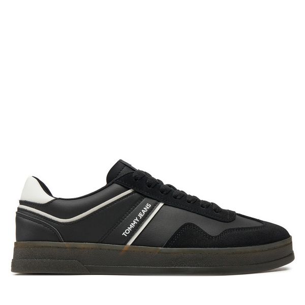 Tommy Jeans Сникърси Tommy Jeans Leather Retro Cupsole EM0EM01414 Черен