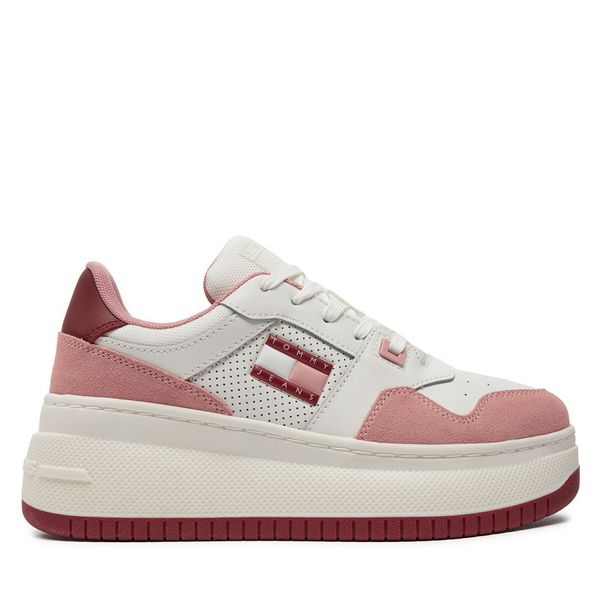 Tommy Jeans Сникърси Tommy Jeans Retro Basket Flatform Mix EN0EN02654 Розов