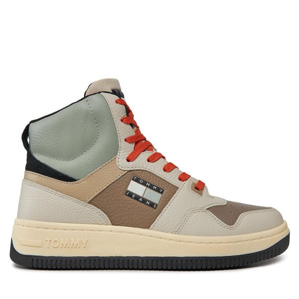 Tommy Jeans Сникърси Tommy Jeans Tjm Basket Mid Leather EM0EM01258 Бежов