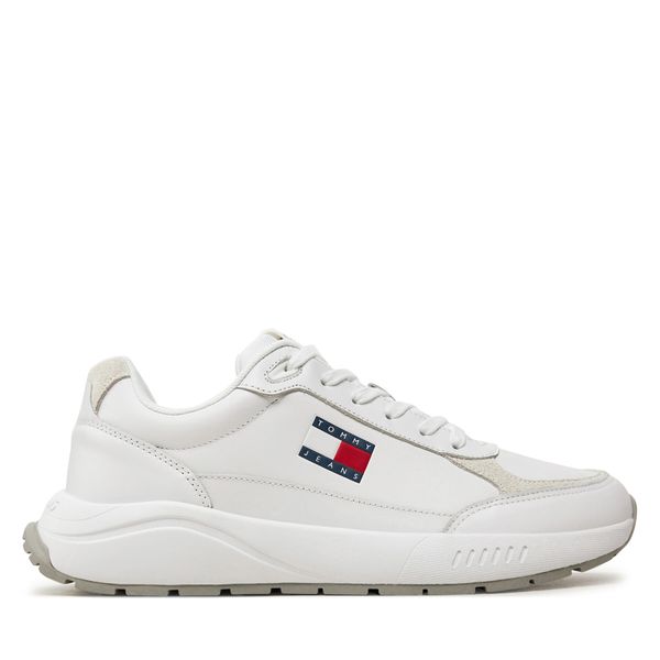 Tommy Jeans Сникърси Tommy Jeans Tjm Runner Full Leather Ess EM0EM01445 Бял