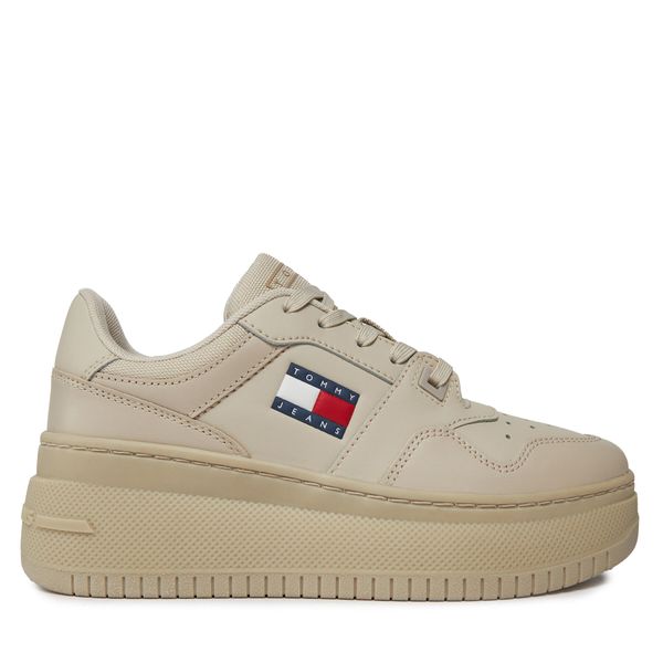 Tommy Jeans Сникърси Tommy Jeans Tjw Retro Basket Flatform Ess EN0EN02506 Бежов