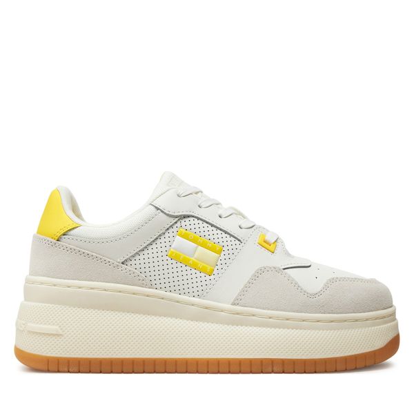 Tommy Jeans Сникърси Tommy Jeans Tjw Retro Basket Flatform Mix EN0EN02654 Екрю