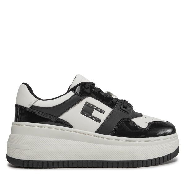 Tommy Jeans Сникърси Tommy Jeans Tjw Retro Basket Flatform Patent EN0EN02523 Екрю