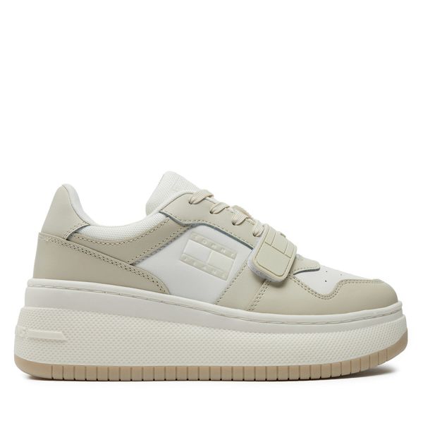 Tommy Jeans Сникърси Tommy Jeans Tjw Retro Basket Flatform Velcro EN0EN02573 Екрю