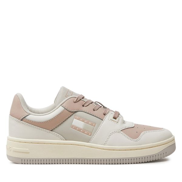 Tommy Jeans Сникърси Tommy Jeans Tjw Retro Basket Total Logo EN0EN02606 Екрю