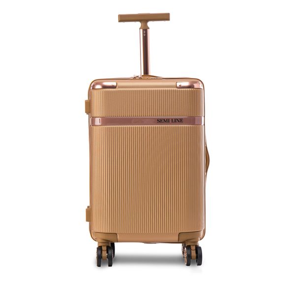 Semi Line Среден куфар Semi Line T5667-3 Златист