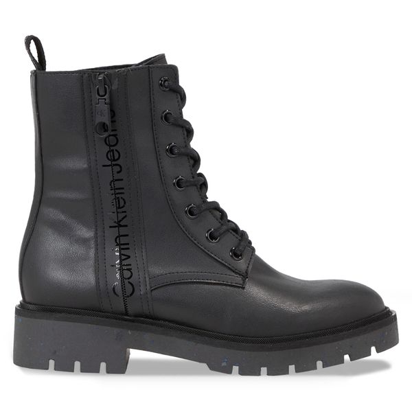 Calvin Klein Jeans Туристически oбувки Calvin Klein Jeans Combat Mid Laceup Boot Wn YW0YW01255 Черен