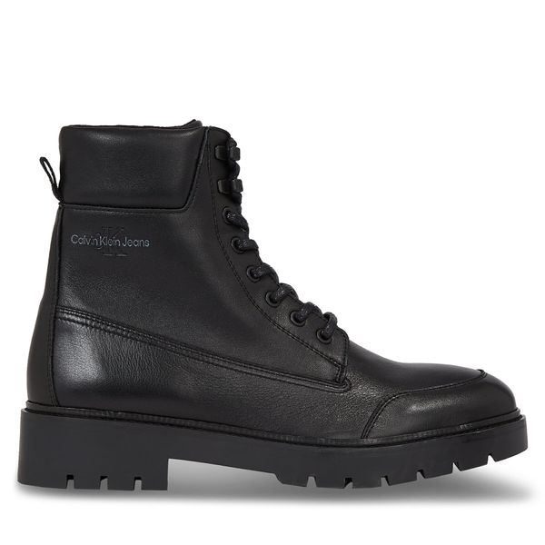 Calvin Klein Jeans Туристически oбувки Calvin Klein Jeans Combat Mid Laceup Wl Lth YM0YM00847 Черен