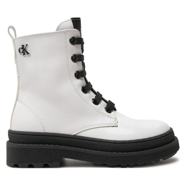 Calvin Klein Jeans Туристически oбувки Calvin Klein Jeans Lace-Up Bootie V4A5-81031-1453 M Бял