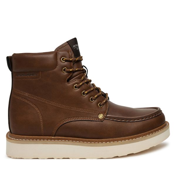 Jack&Jones Туристически oбувки Jack&Jones Jfwarchway Pu Moc Boot Lace-Up Boots 12257971 Кафяв